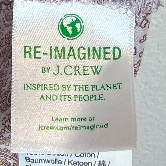 J Crew Shirt Dress Midi Beachy Paisley Cottagecore Cotton 8 - Picture 10 of 14